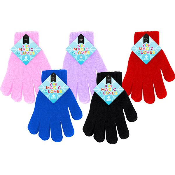 Kids Plain Magic Gloves