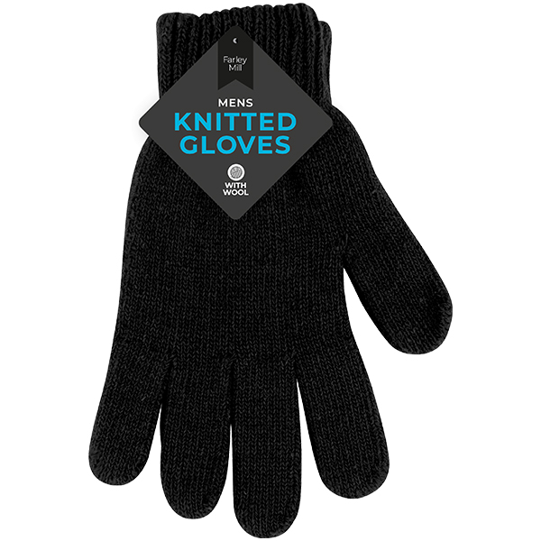 Mens Knitted Wool Gloves 2