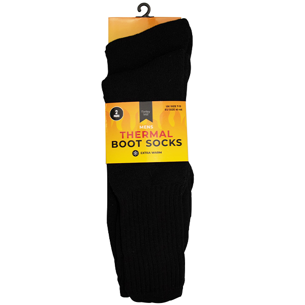 Mens Thermal Boot Socks 2 Pairs
