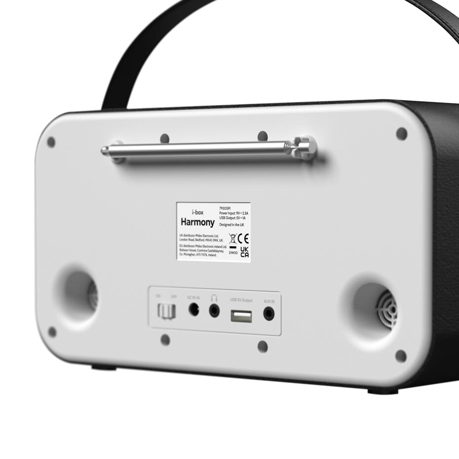 i-box Harmony Portable Stereo DAB/DAB+ & FM Radio with Bluetooth, Black 79305PI 6