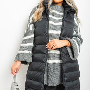 Hooded Longline Quilted Gilet