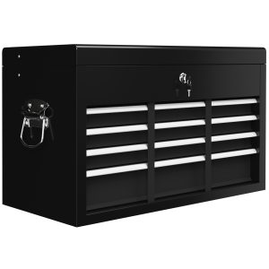 HOMCOM Lockable Metal Tool Chest with 6 Drawer Ball Bearing Runners