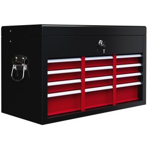 HOMCOM Lockable Metal Tool Chest with 6 Drawer Ball Bearing Runners